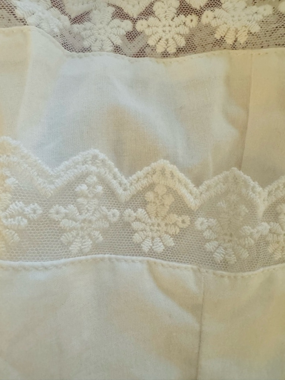 Fashion Nova White Eyelet Lace Bustier Chemise - Picture 8 of 9